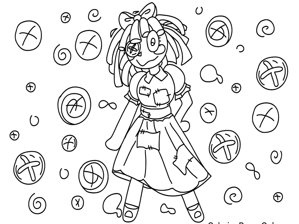 راجاتا من السيرك الرقمي المذهل تلوين