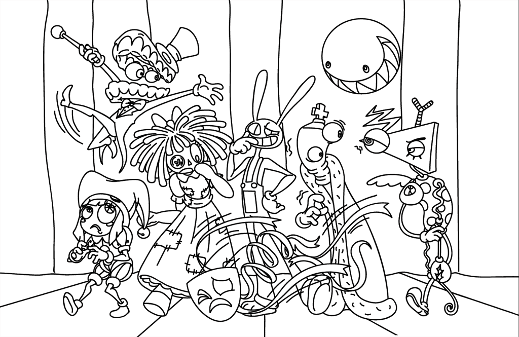 رسم السيرك الرقمي المذهل تلوين