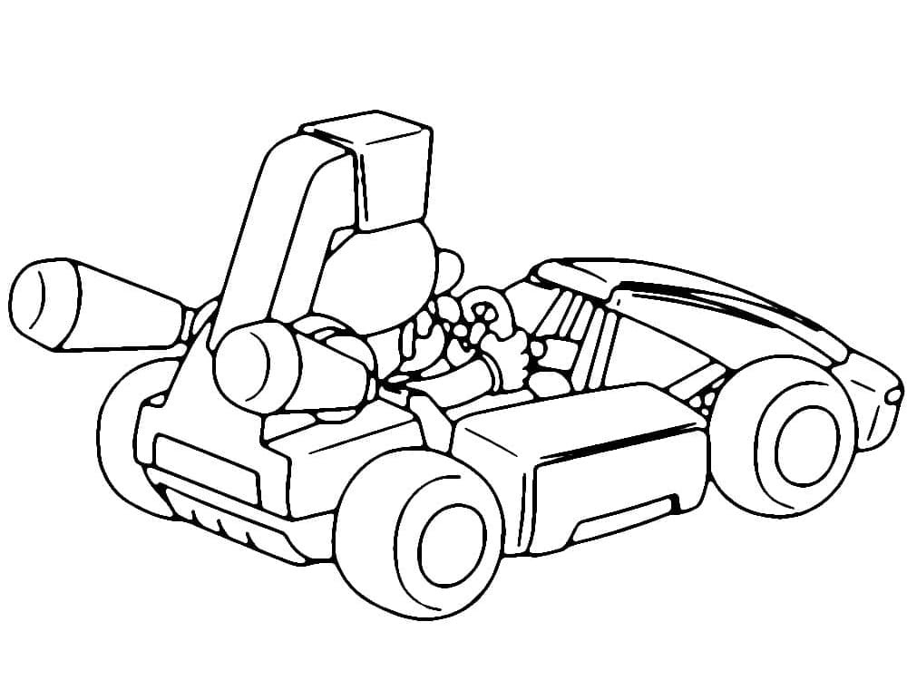 رسم مجاني لماريو كارت تلوين