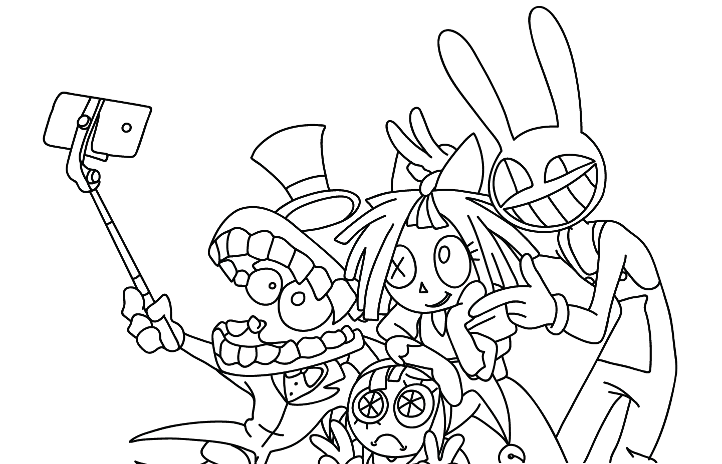 سحب السيرك الرقمي المذهل تلوين