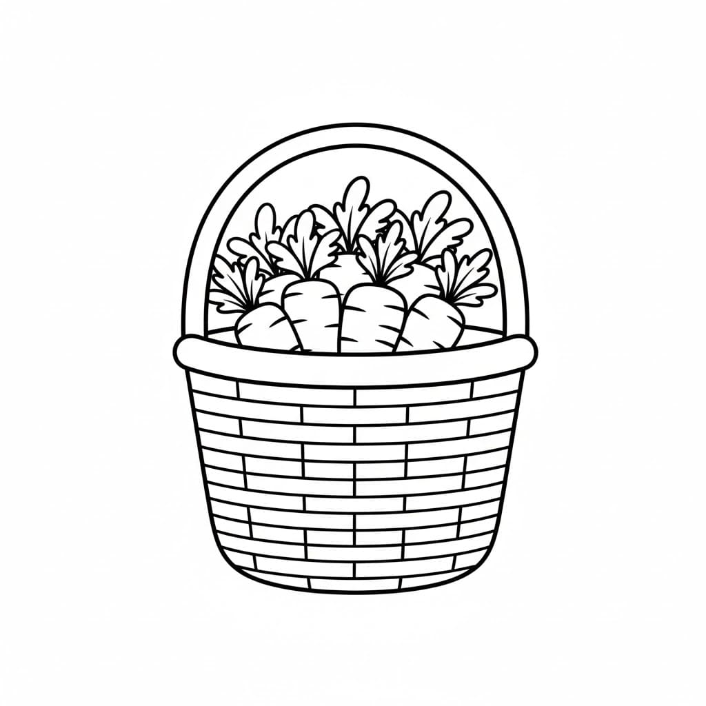 سلة الجزر تلوين