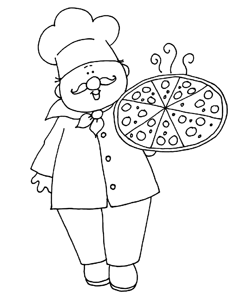 صنع البيتزا تلوين