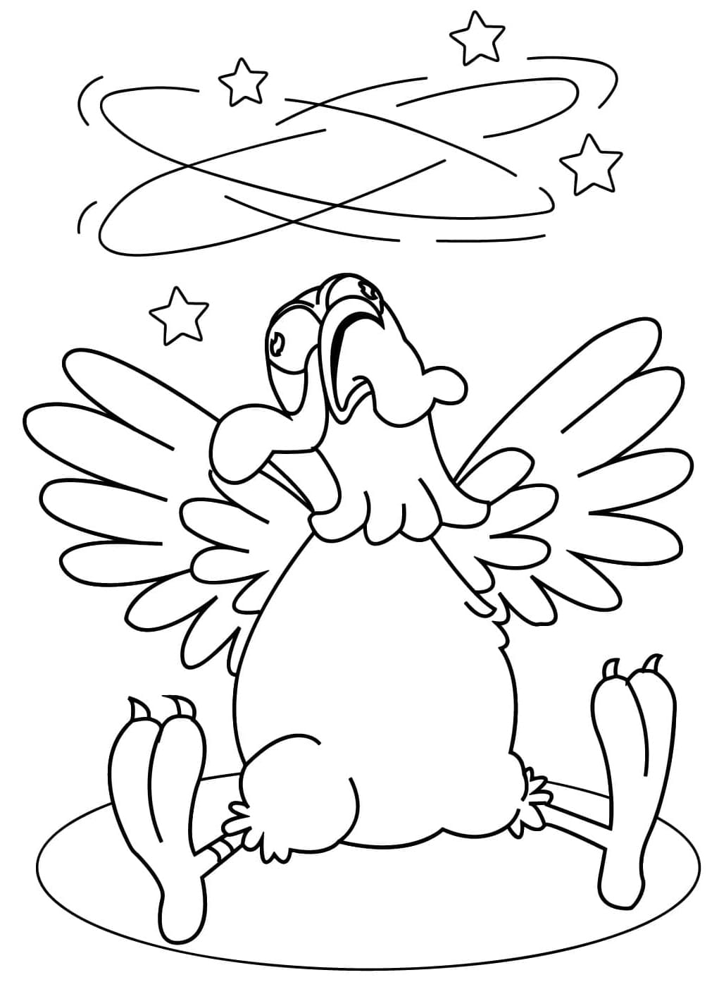 الديك الرومي الساقط تلوين