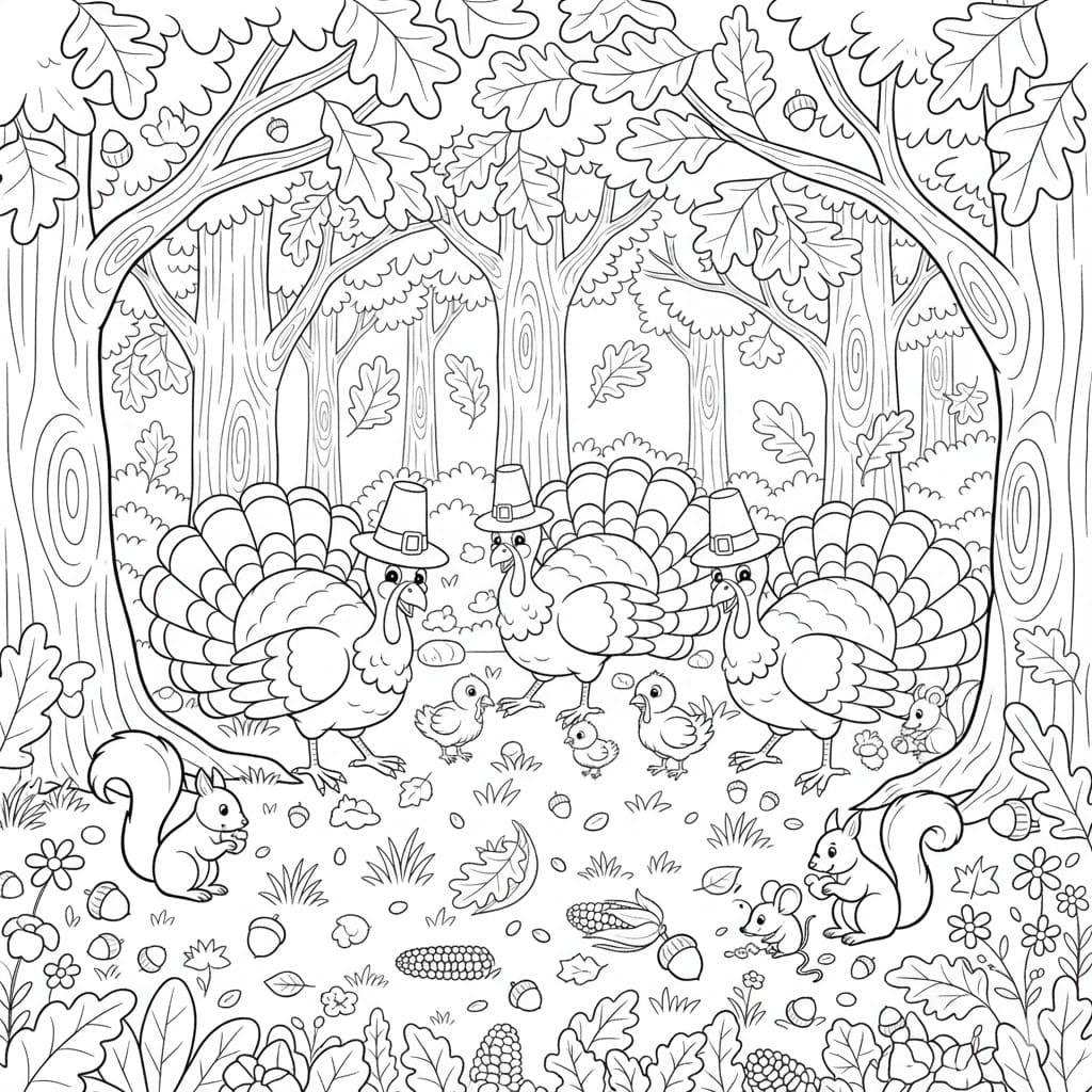 الديك الرومي هون تلوين