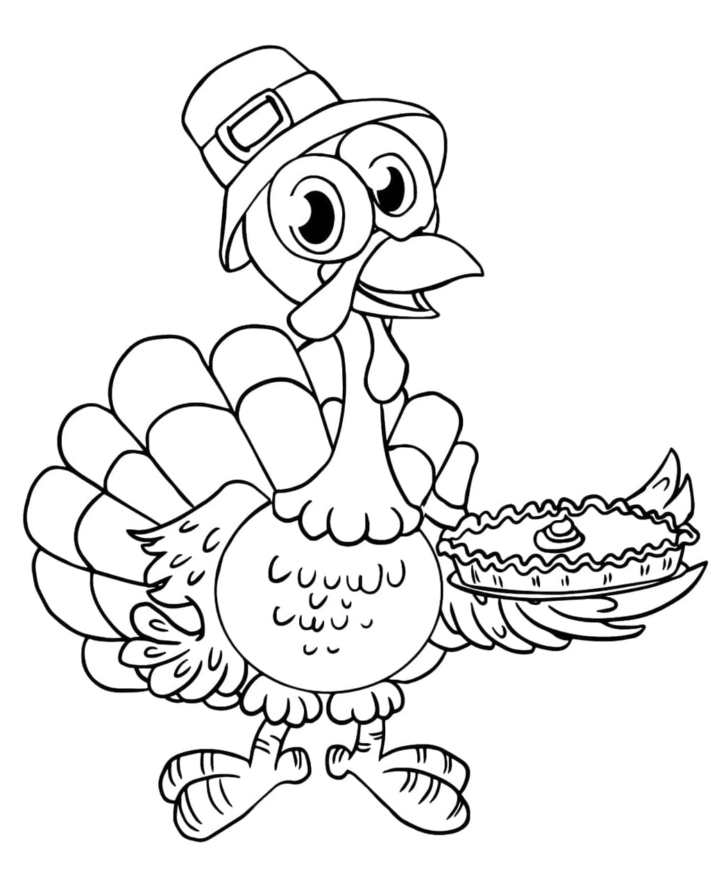 الديك الرومي والطعام تلوين