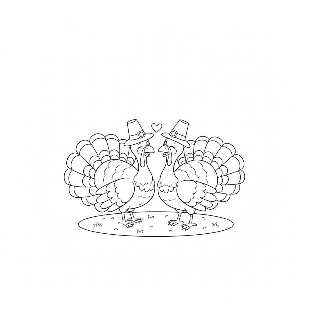 الديك الرومي يحب تلوين