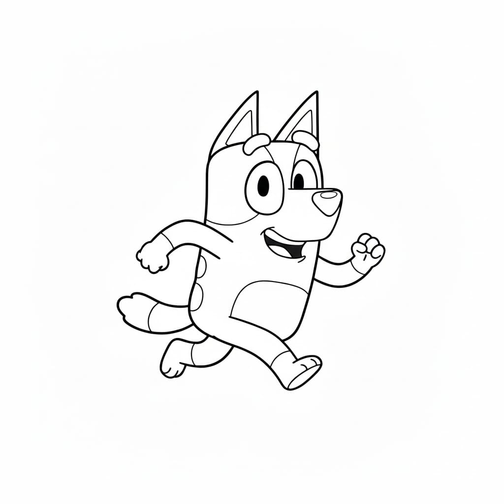 الجري الأزرق تلوين