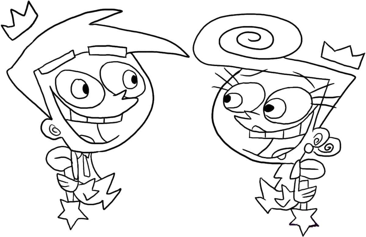 الوالدان السحريان - نسخة مجانية تلوين