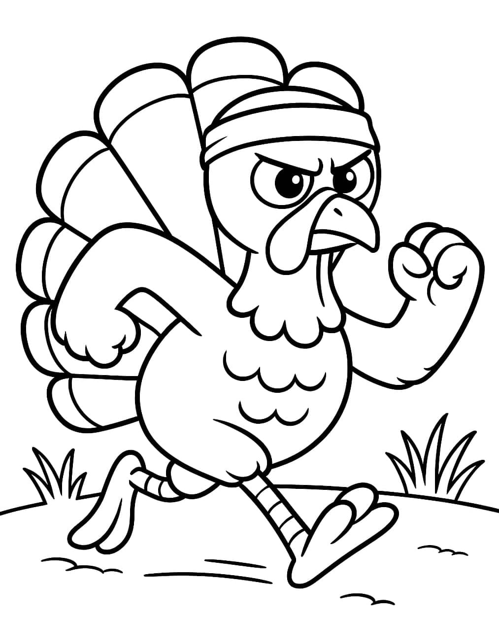 ديك رومي كرتوني مصمم تلوين