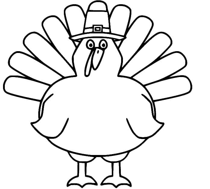 ديك رومي قابل للطباعة تلوين