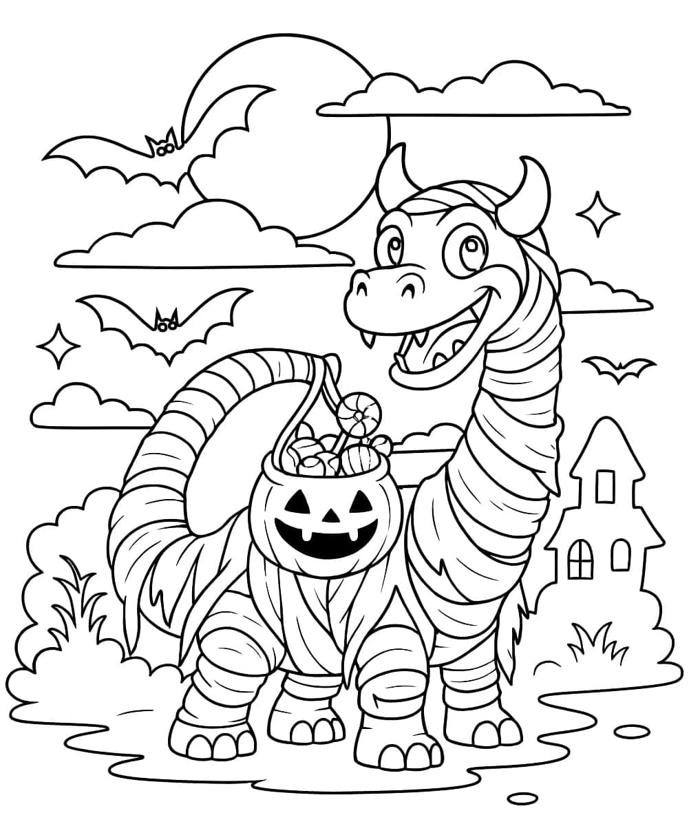 ديناصور برونتوصور مضحك تلوين