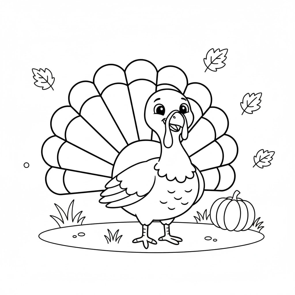 ديك رومي سهل جدًا تلوين