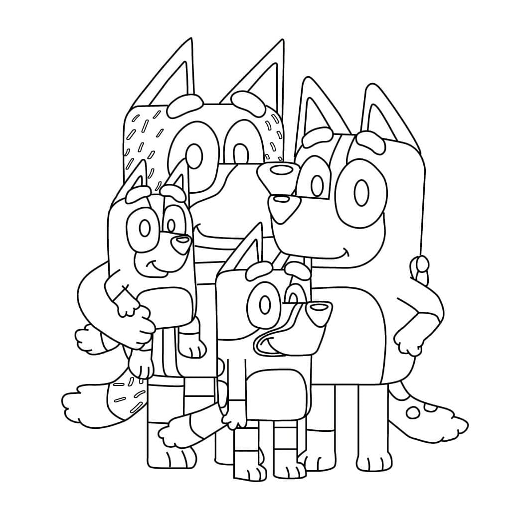 عائلة بلوي للأطفال تلوين