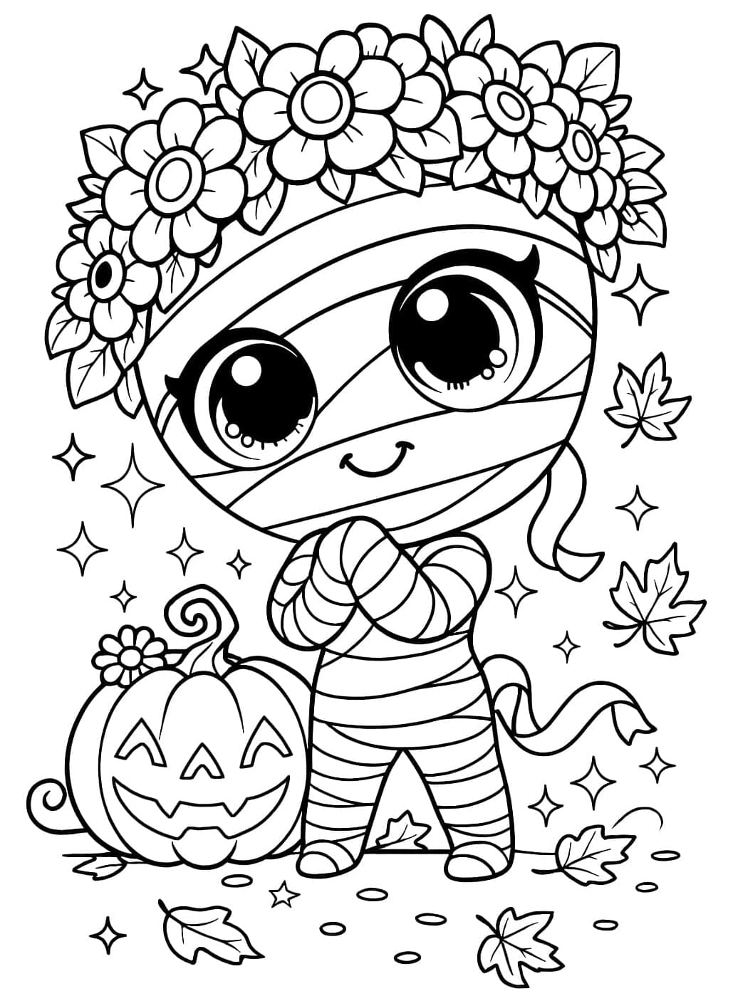 فتاة مومياء رائعة تلوين