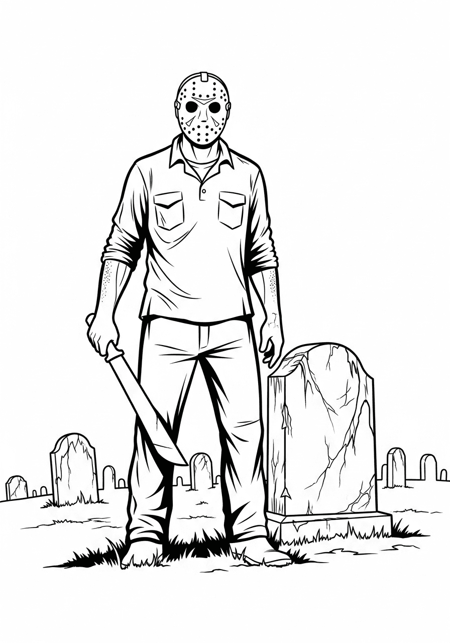 جيسون فورهيس عند شاهد القبر تلوين