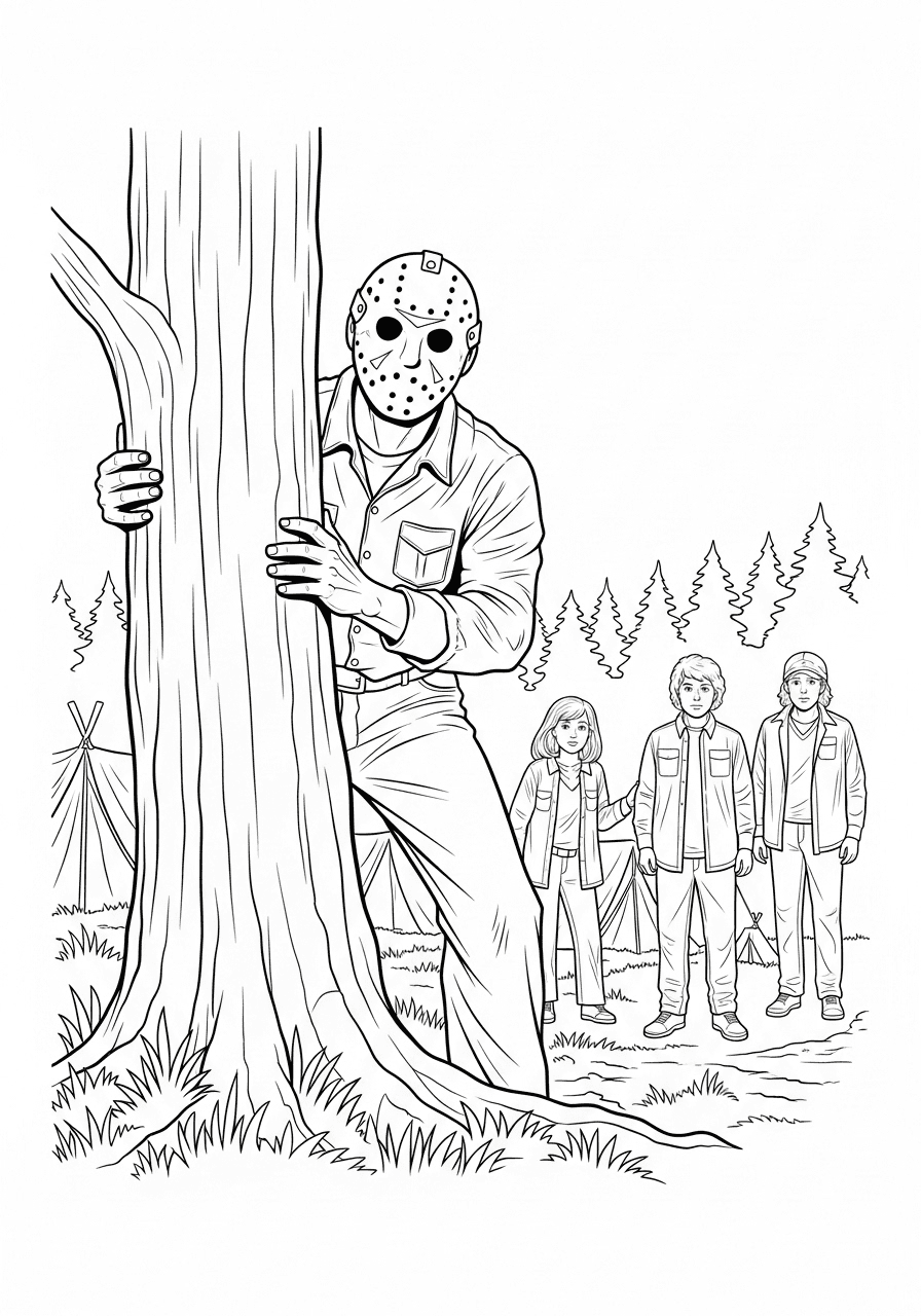 جيسون فورهيس خلف شجرة تلوين