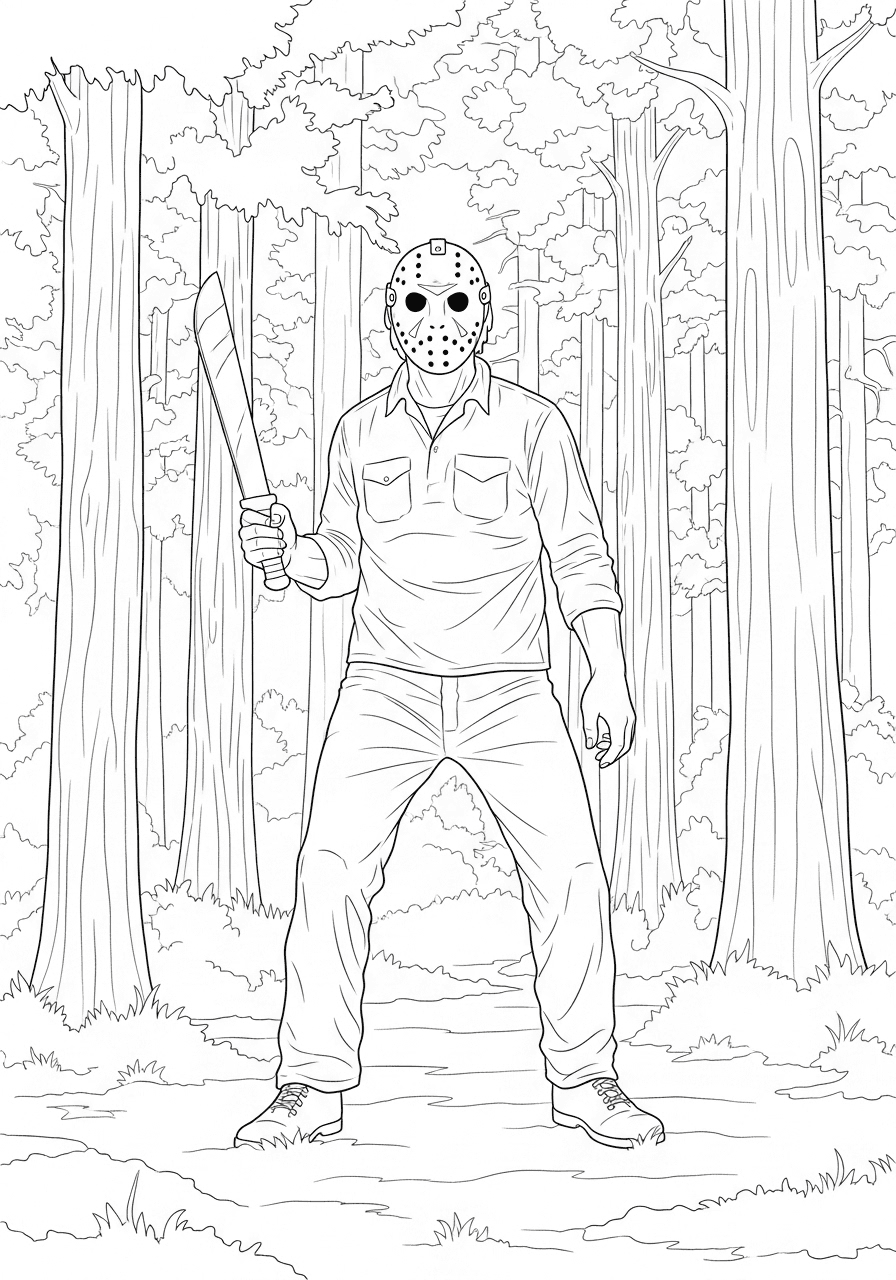 جيسون فورهيس في الغابة تلوين