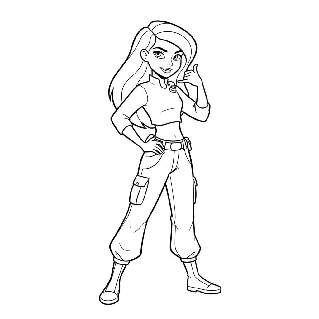 كيم بوسيبل بسيط تلوين