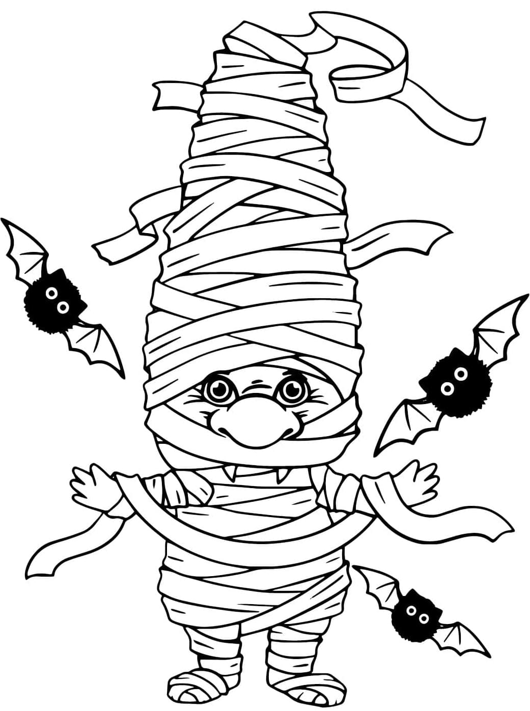 مومياء الخفافيش تلوين