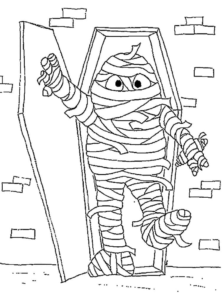 مومياء سائرة تلوين