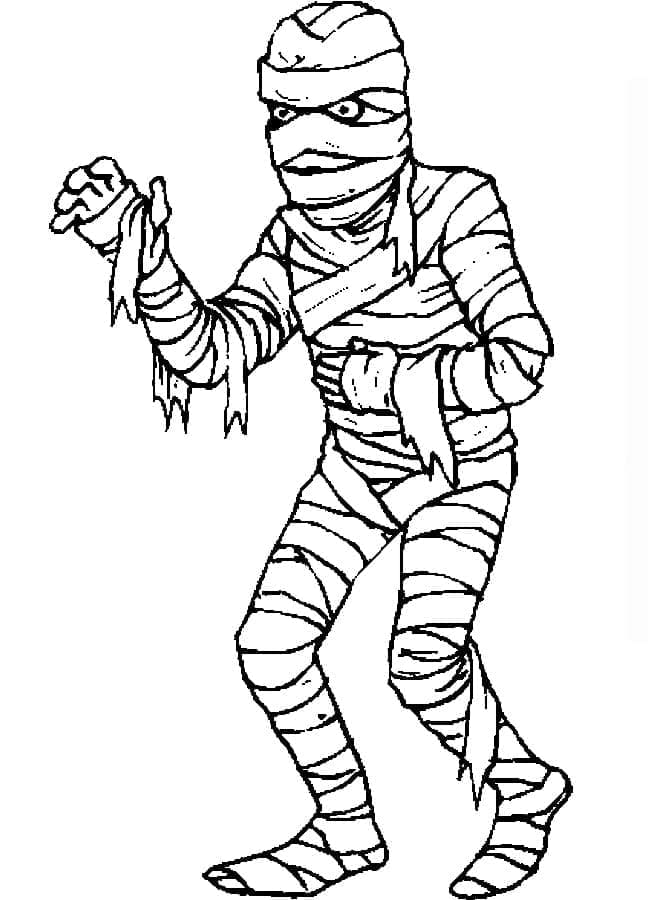 مومياء شريرة تلوين