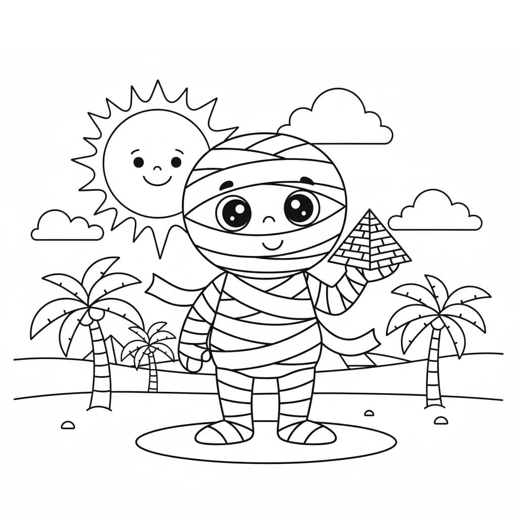 متعة المومياء تلوين