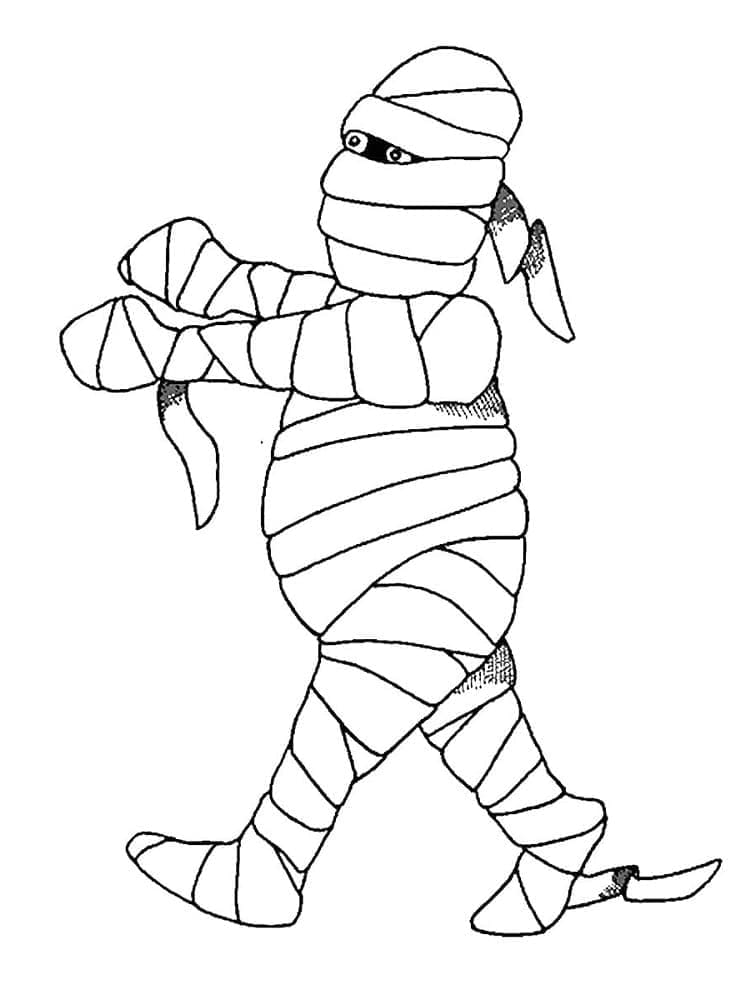 مومياء قابلة للطباعة مجانًا تلوين