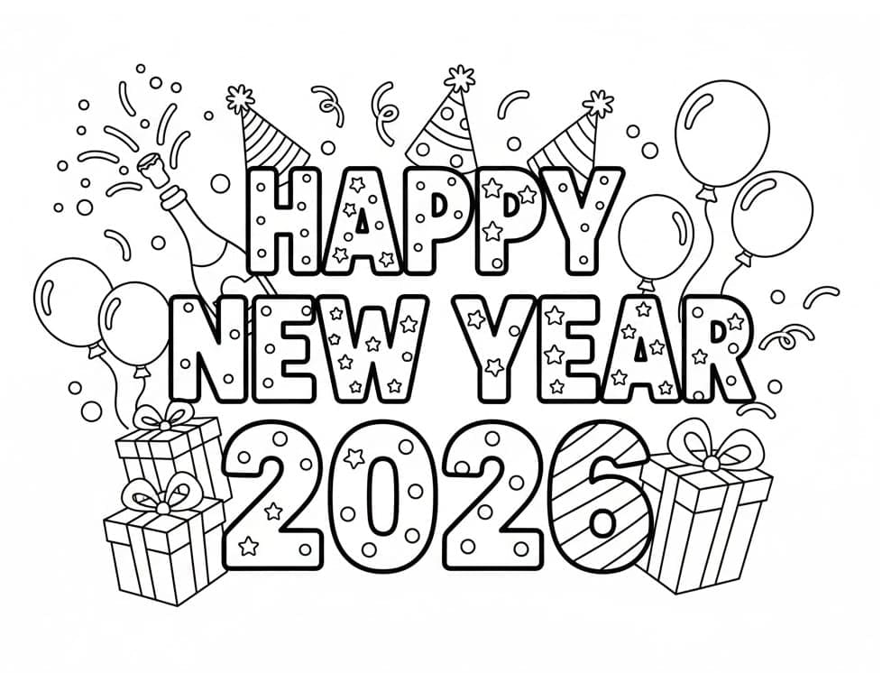 العام الجديد 2026 تلوين