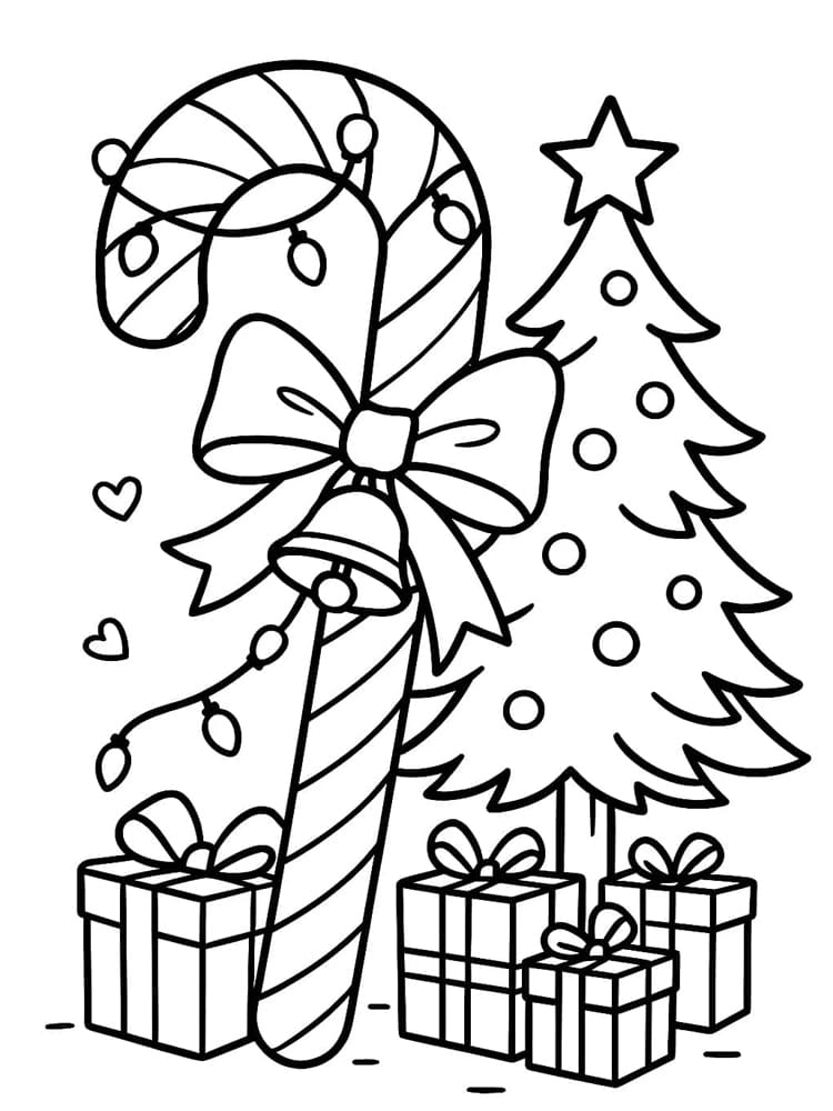 عصا حلوى عملاقة تلوين