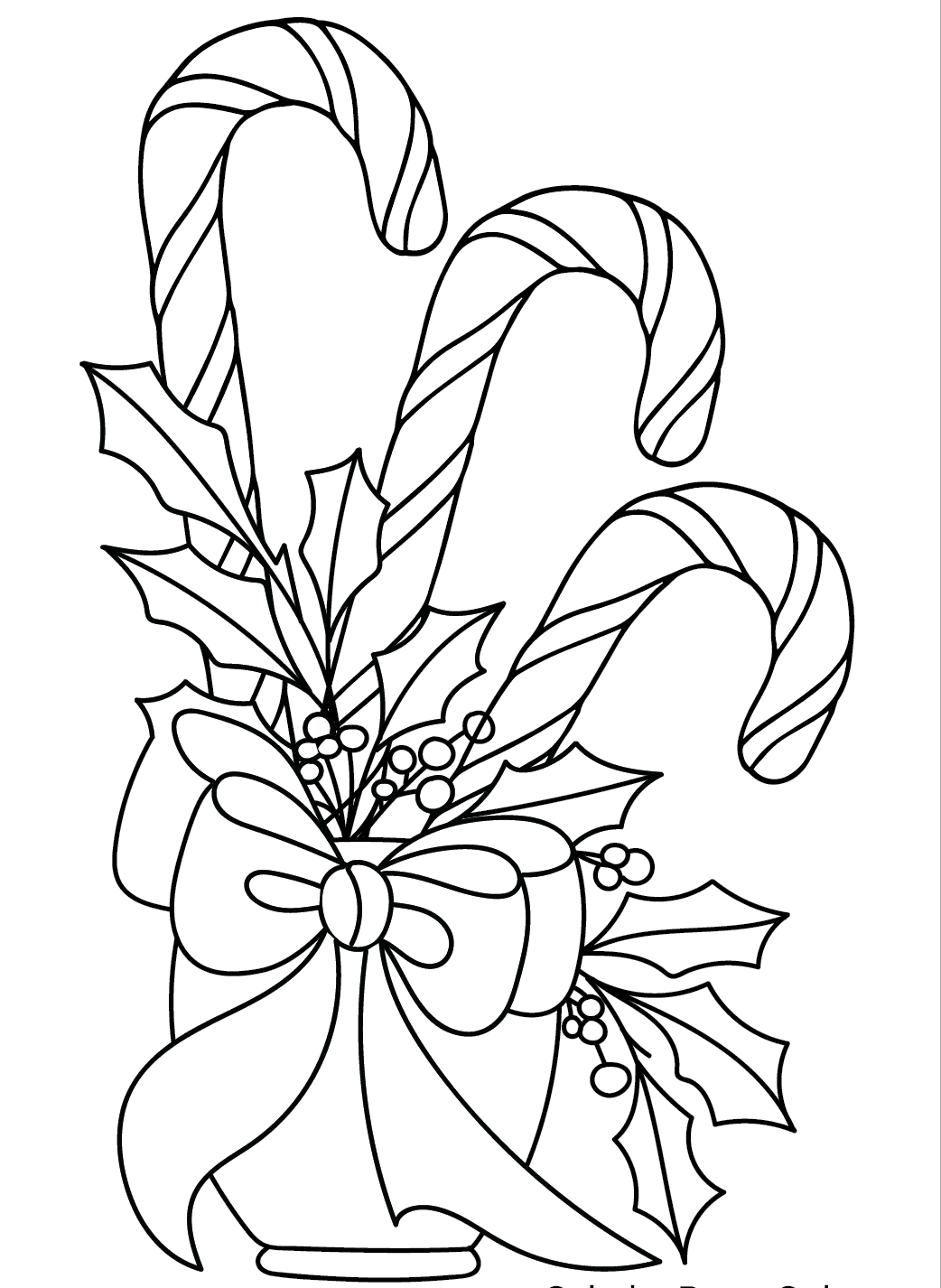 عيد الميلاد بحلوى قصب السكر تلوين