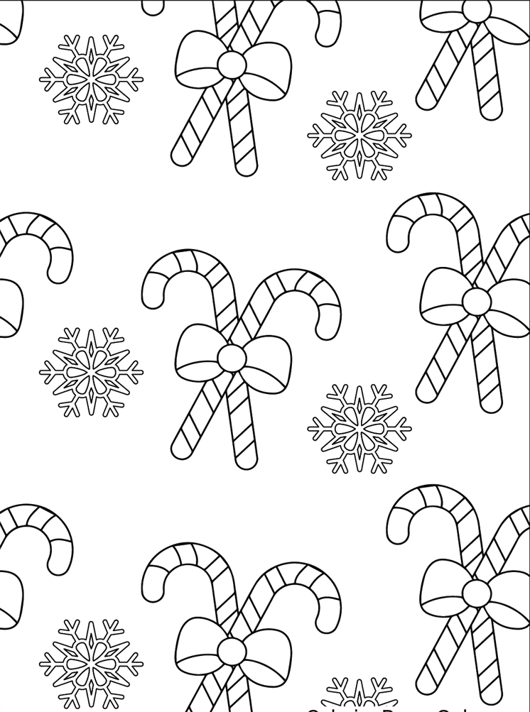 حلوى عيد الميلاد قابلة للطباعة تلوين