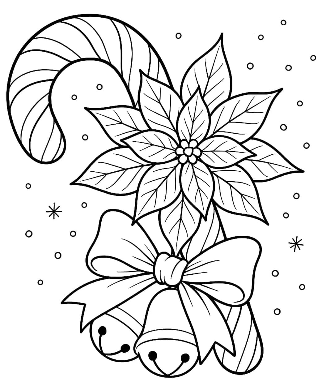 حلوى قصب السكر والزهور تلوين