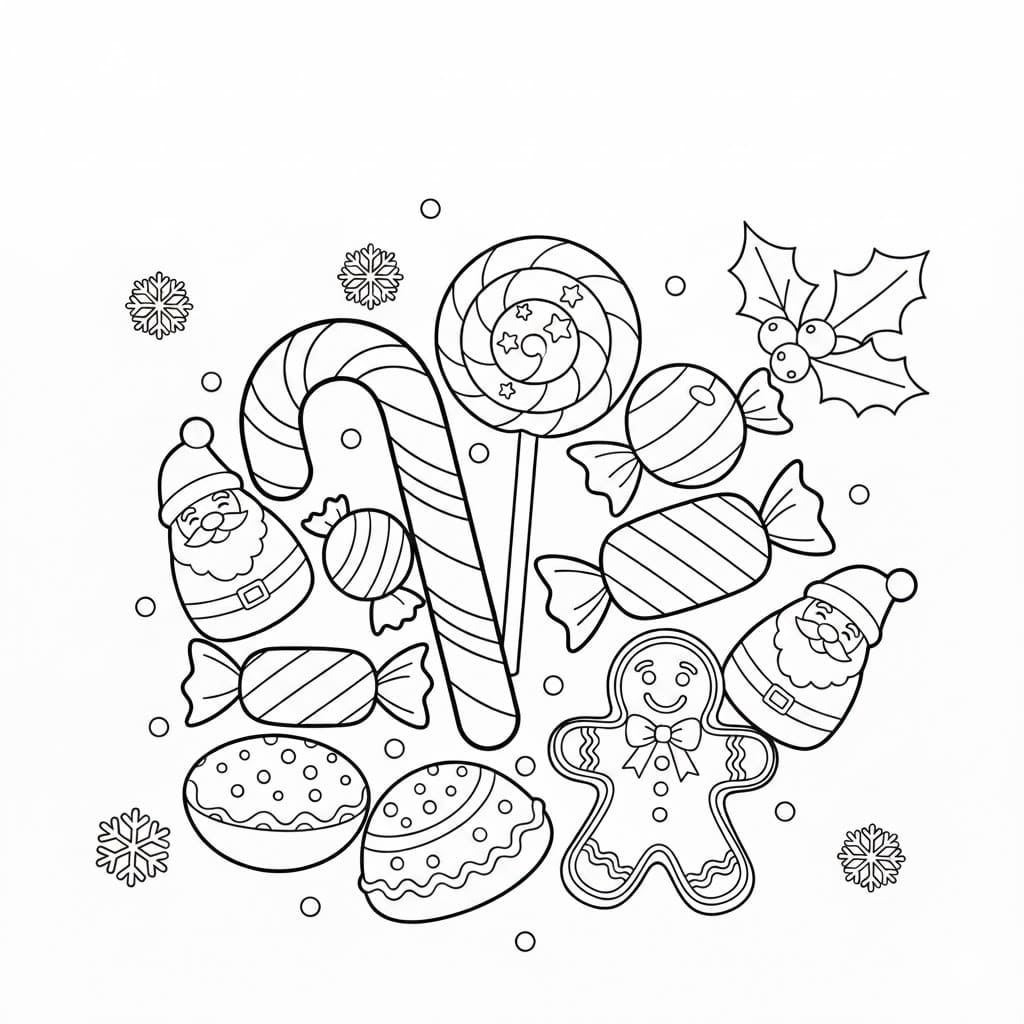 حلوى قصب السكر العادية تلوين