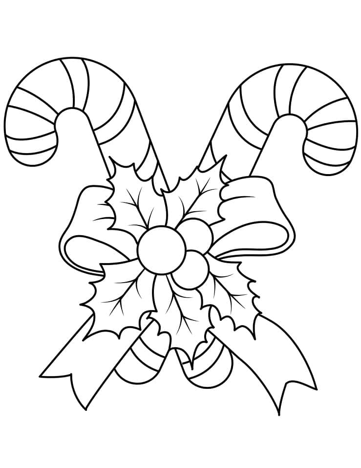 حلوى قصب السكر لعيد الميلاد تلوين