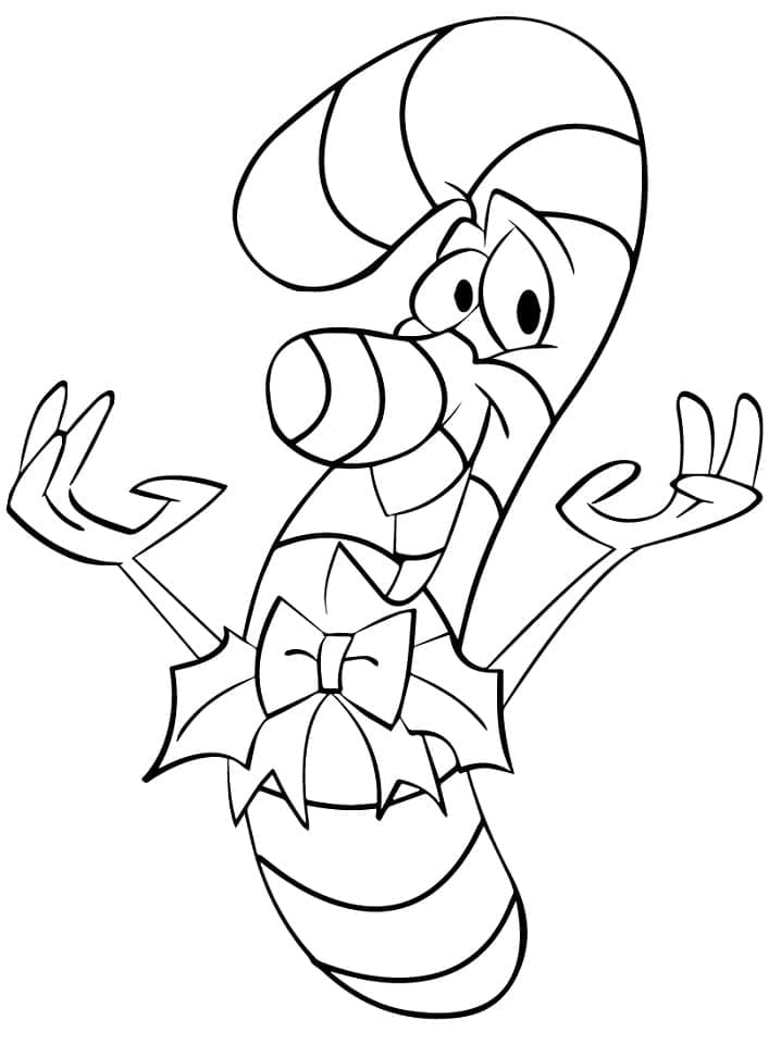 حلوى قصب مضحكة تلوين