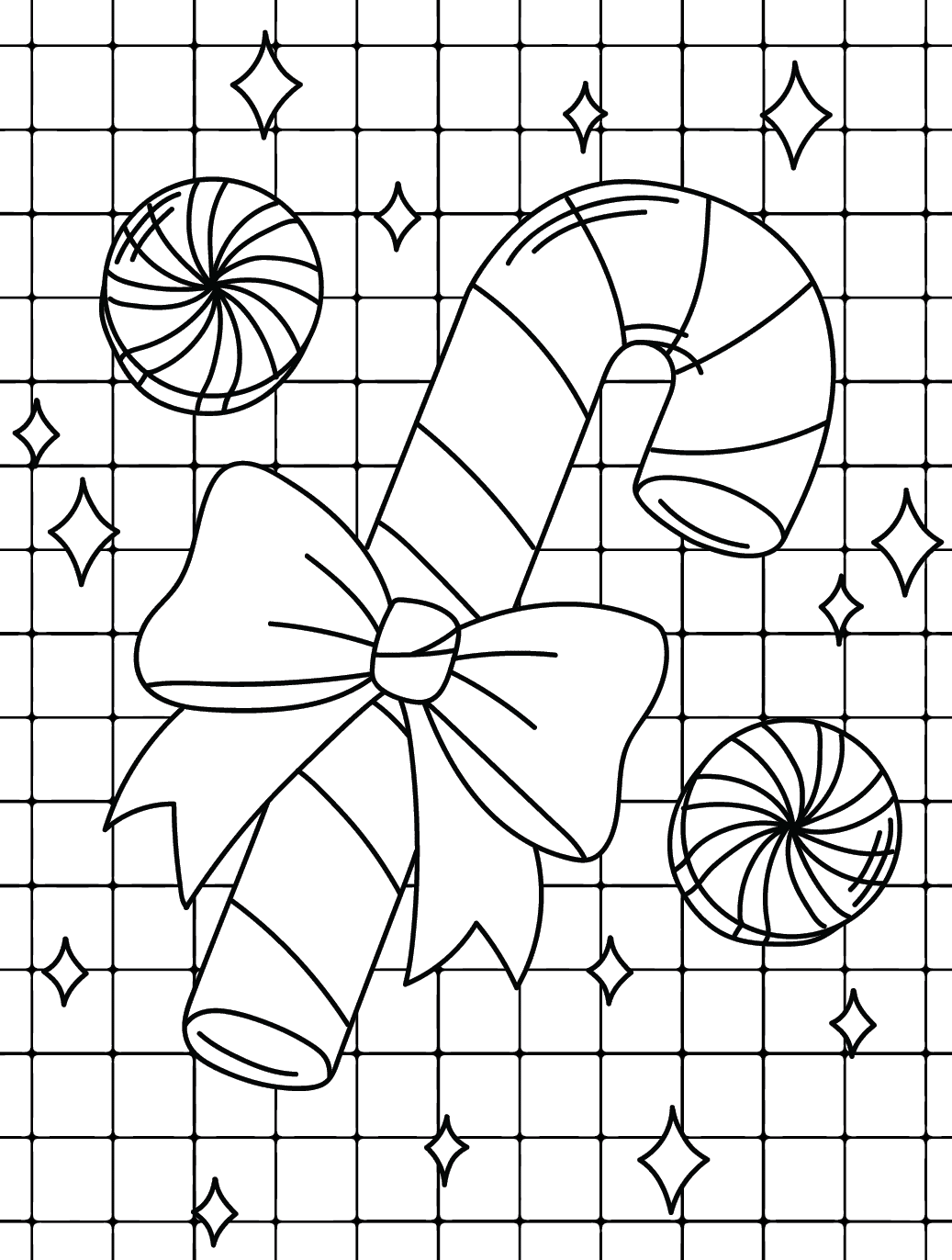 حلوى عيد الميلاد قابلة للطباعة مجاناً تلوين