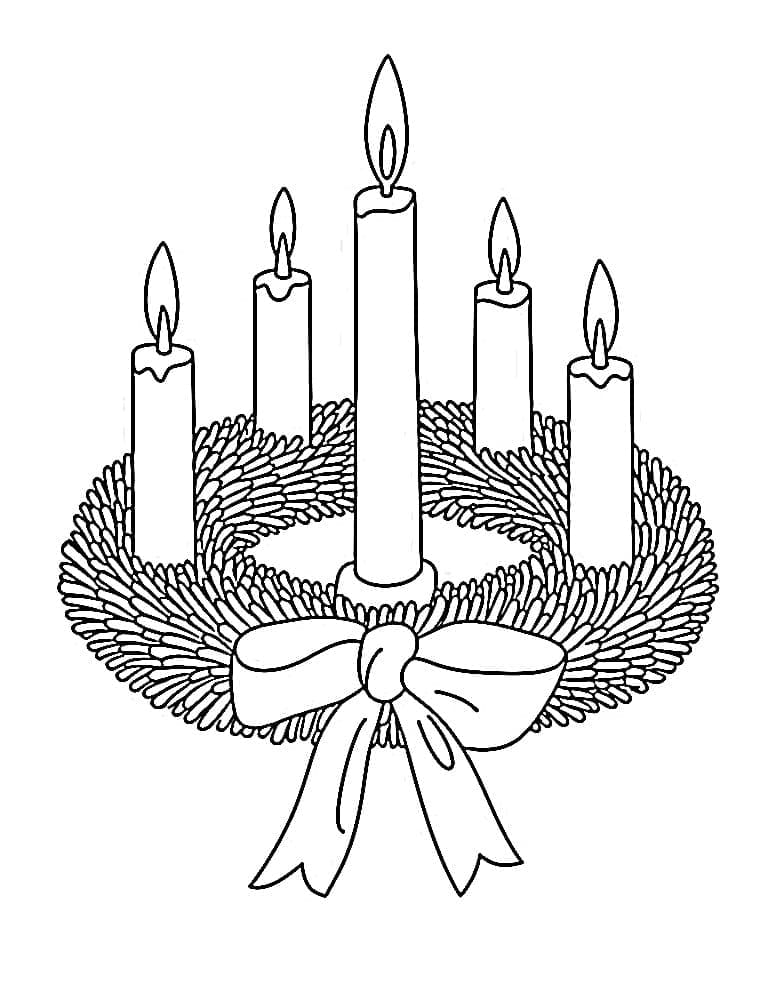 إكليل عيد الميلاد للأطفال تلوين