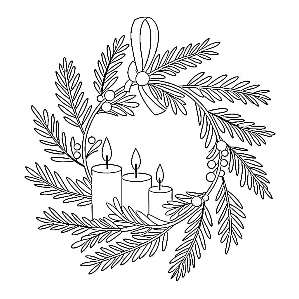 إكليل مجيء مذهل تلوين