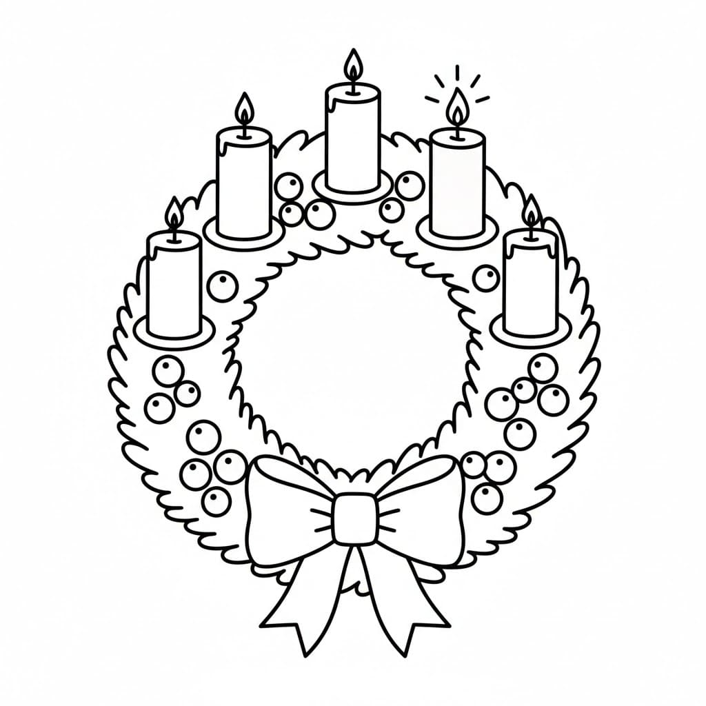 إكليل المجيء العادي تلوين