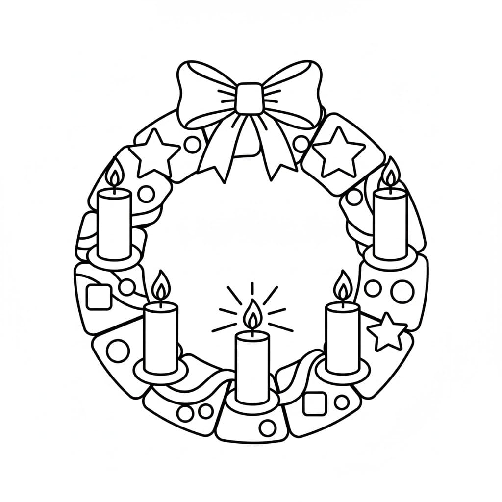 إكليل المجيء أمر طبيعي للغاية تلوين