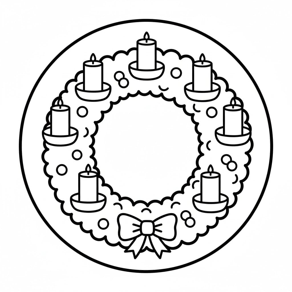 إكليل المجيء رائع تلوين