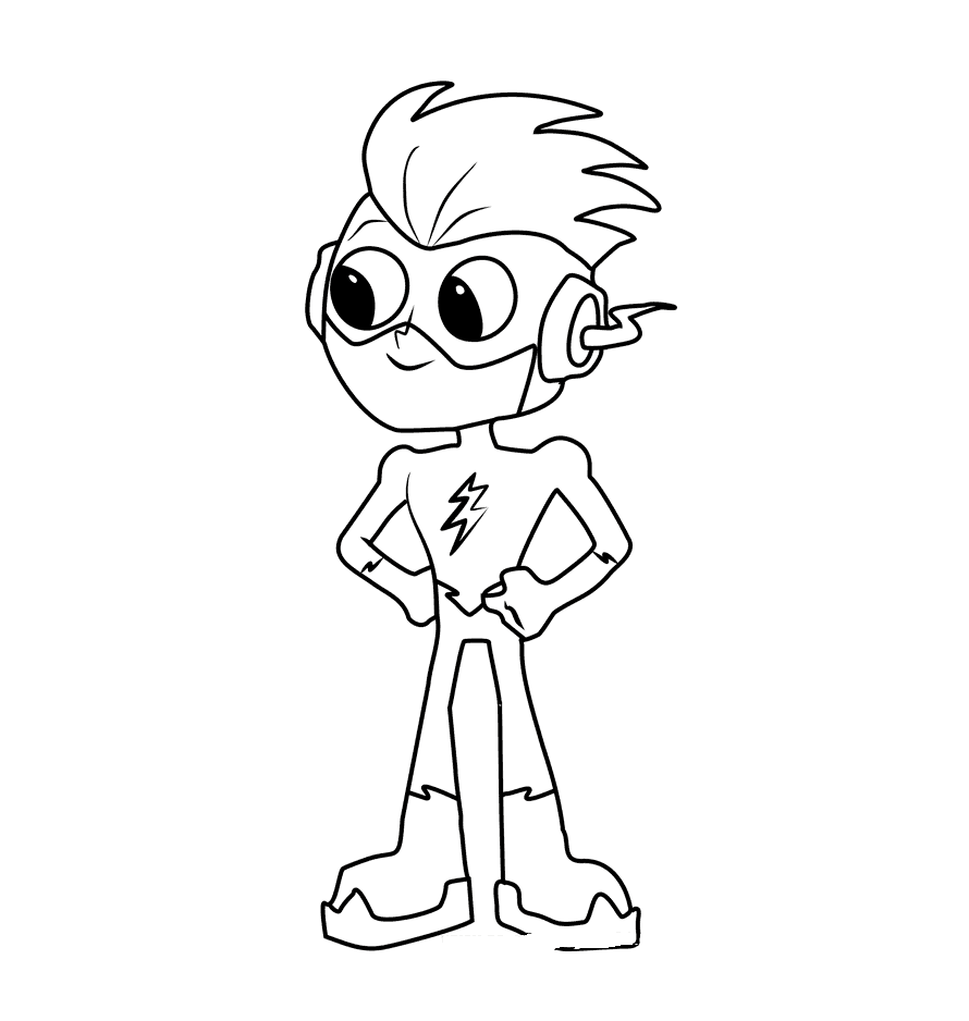 كيد فلاش من تين تايتنز جو تلوين