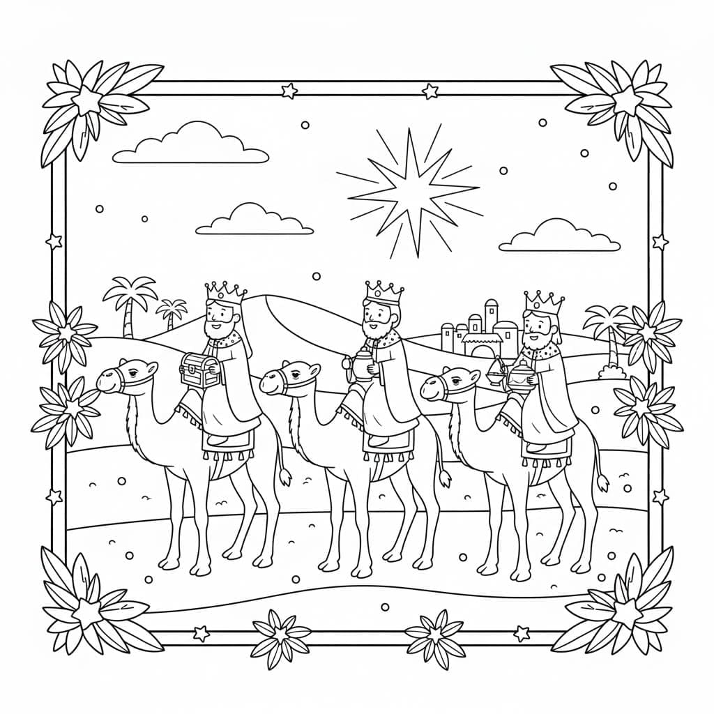 مشهد الميلاد، الملك الثالث تلوين