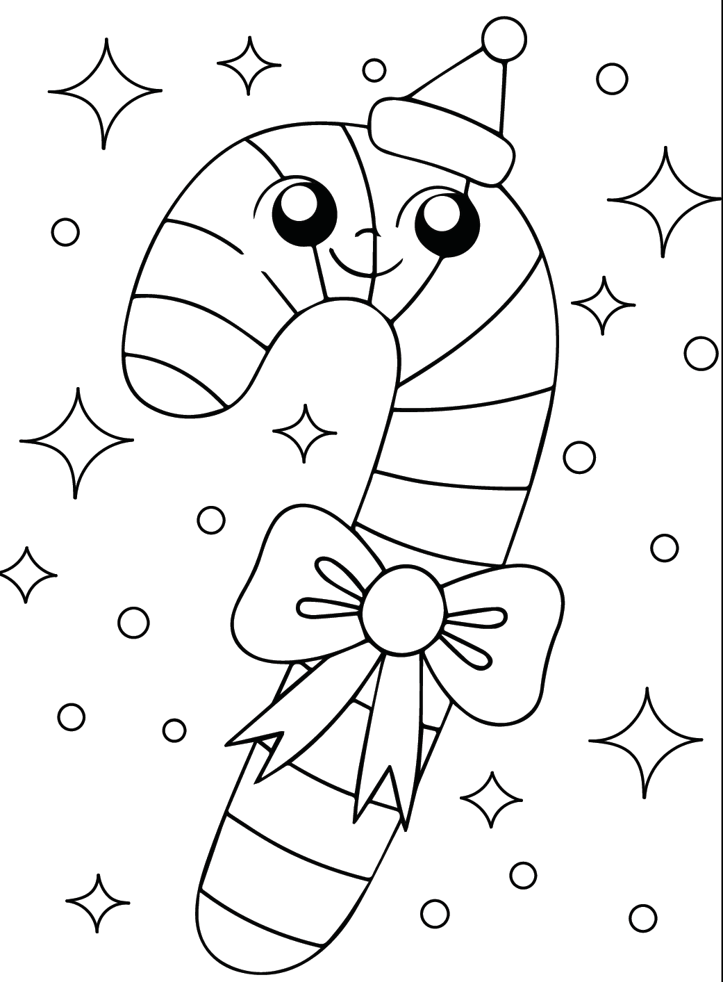 قالب حلوى قصب السكر القابل للطباعة تلوين