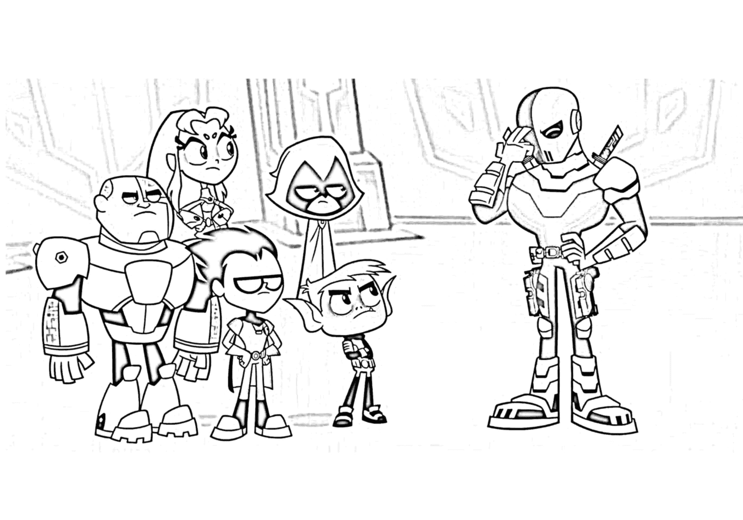 قصص مصورة قابلة للطباعة من أبطال التايتنز انطلقوا تلوين