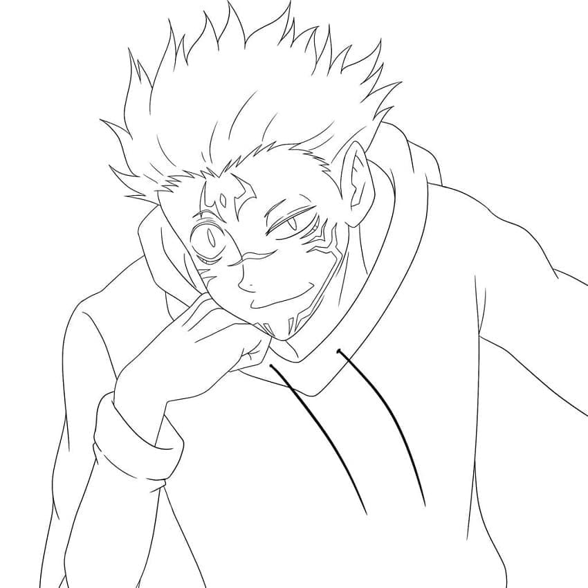 سوكونا من أنمي جوجوتسو كايسن تلوين