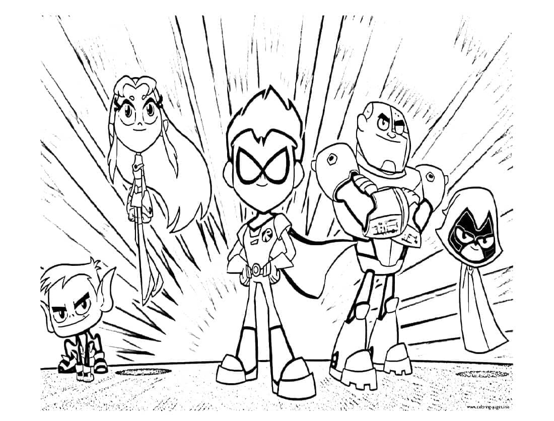 تين تايتنز قابلة للطباعة من تين تايتنز جو تلوين