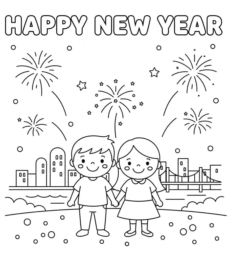 أطفال، وكل عام وأنتم بخير! تلوين