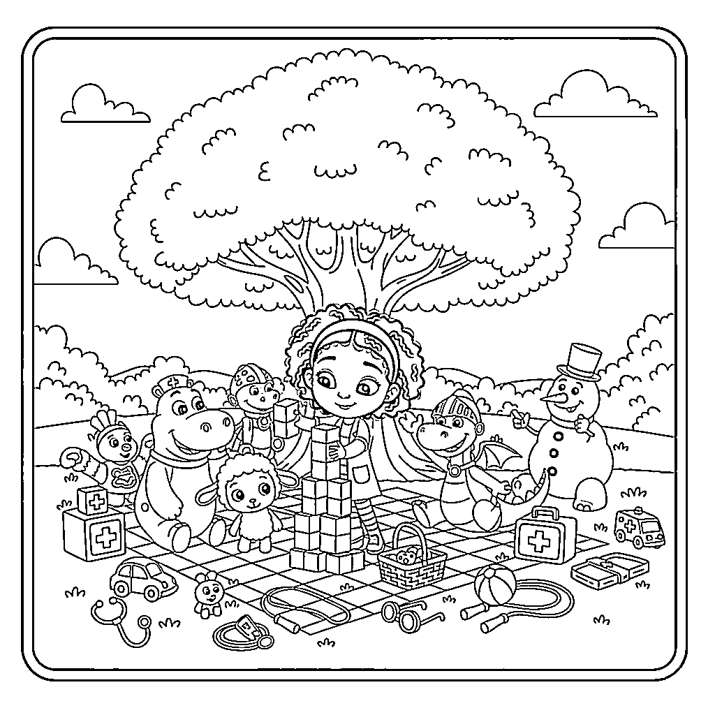 دكتور ماكستافينز تحت الشجرة تلوين