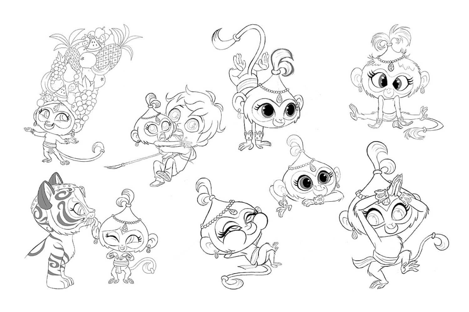 حيوانات لطيفة من مسلسل شيمر آند شاين تلوين